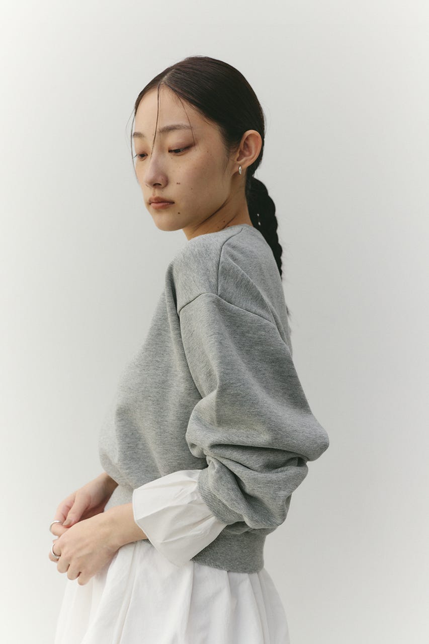 フリルカフスウェットトップ GRY FREE