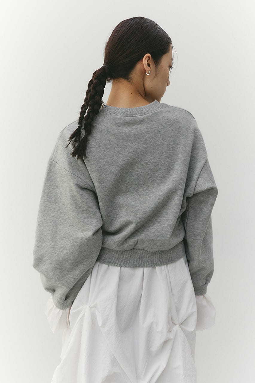 フリルカフスウェットトップ GRY FREE