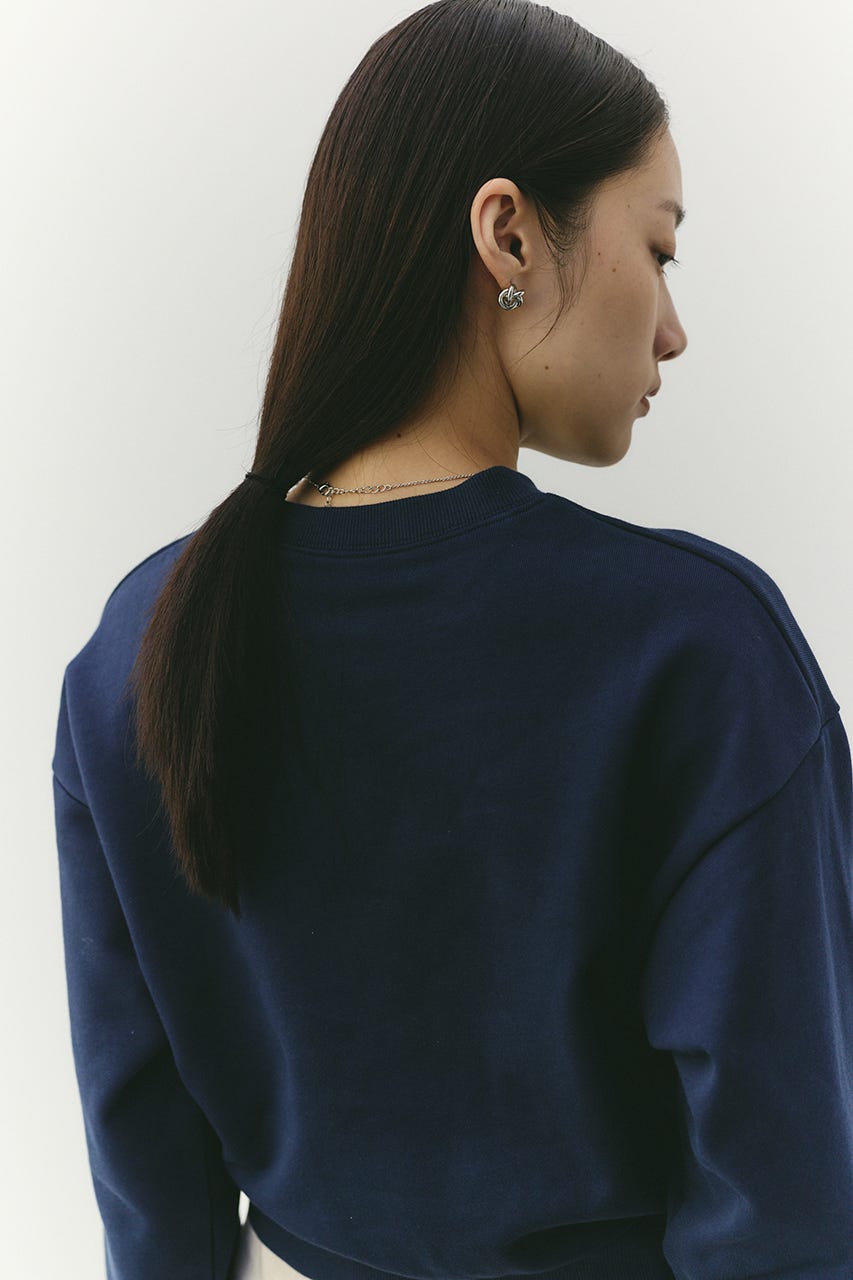 フリルカフスウェットトップ NVY FREE