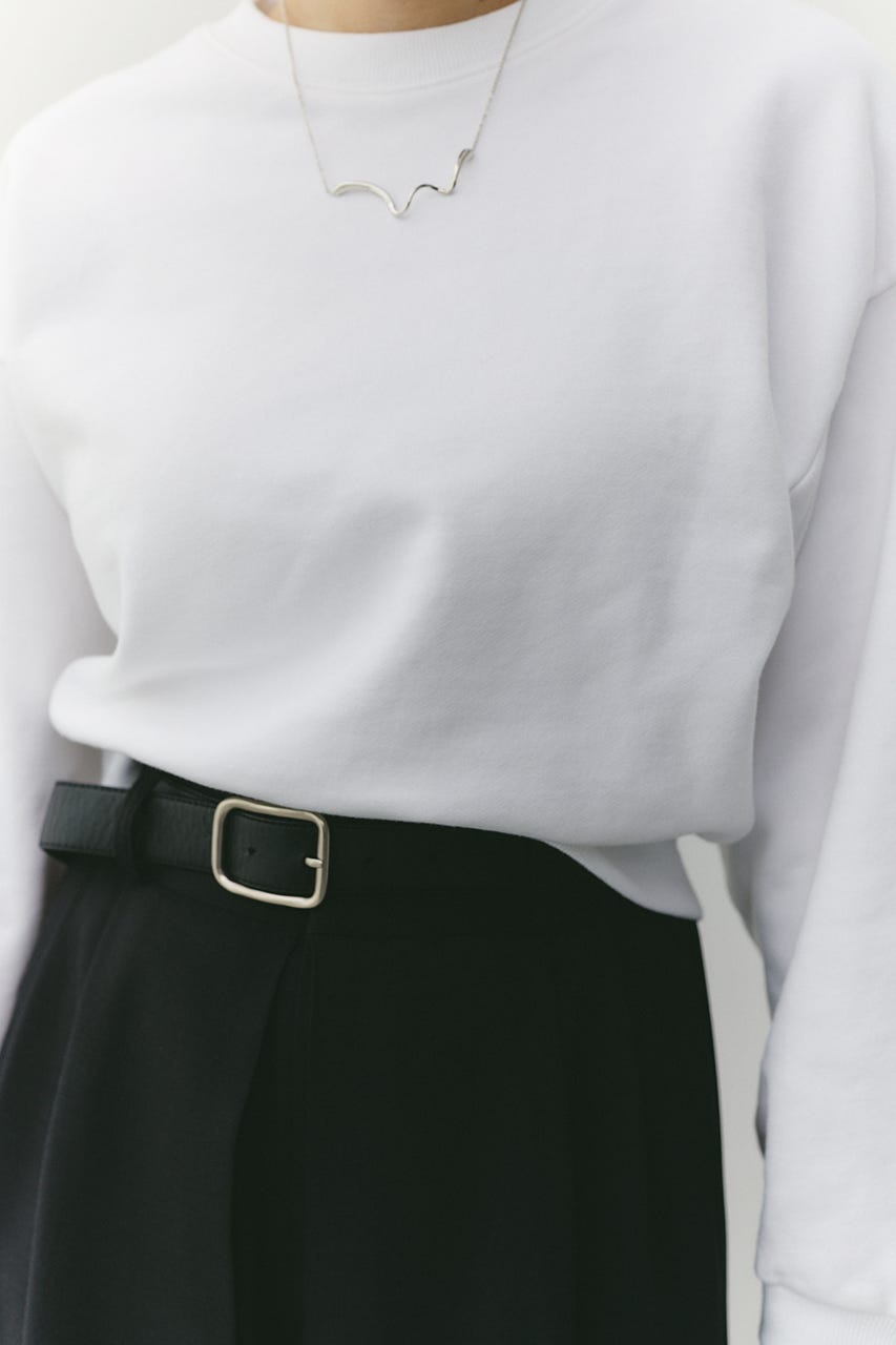 フリルカフスウェットトップ WHT FREE