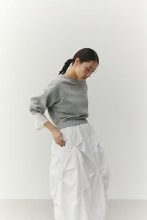 フリルカフスウェットトップ