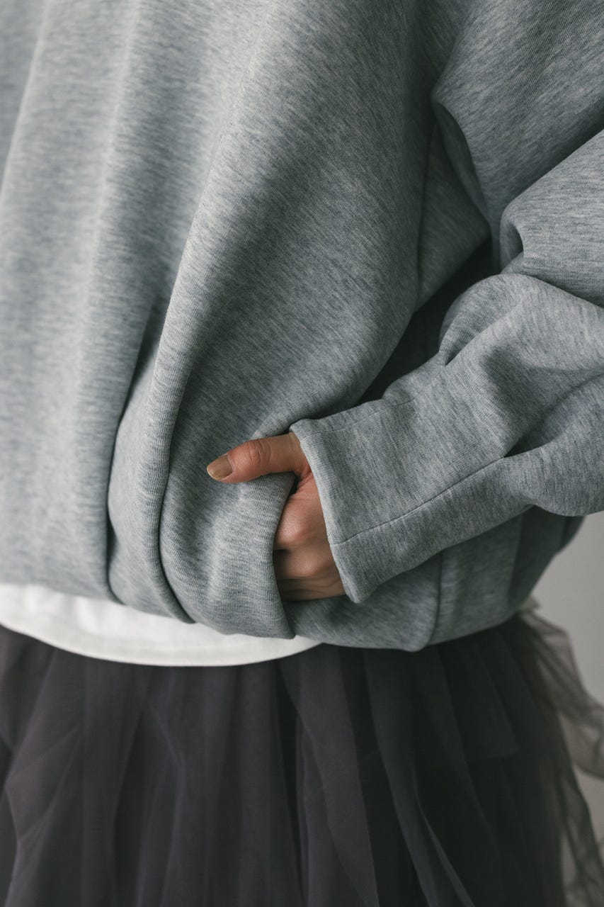 Vネックフォルムダンボールトップ GRY FREE