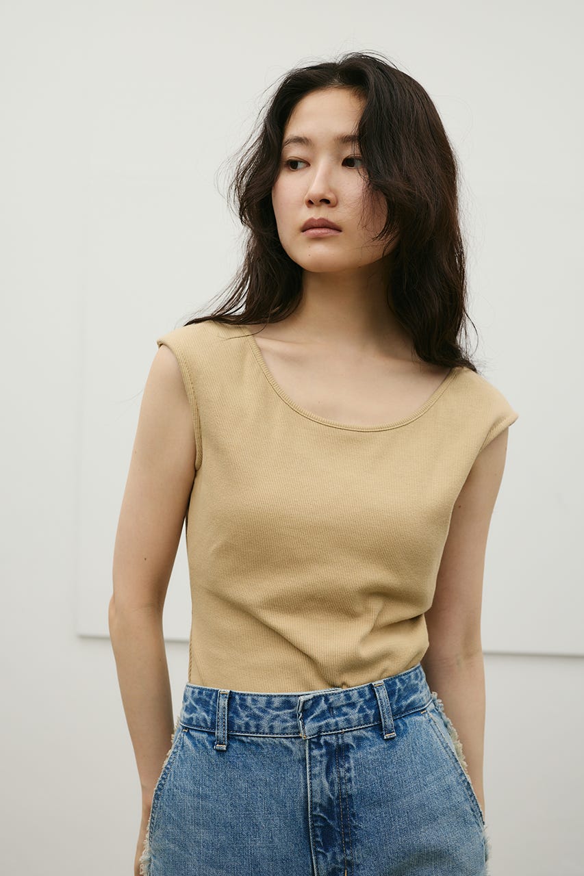 バックオープンボディスーツ BEG M