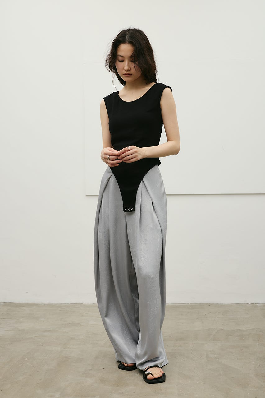 バックオープンボディスーツ BLK S