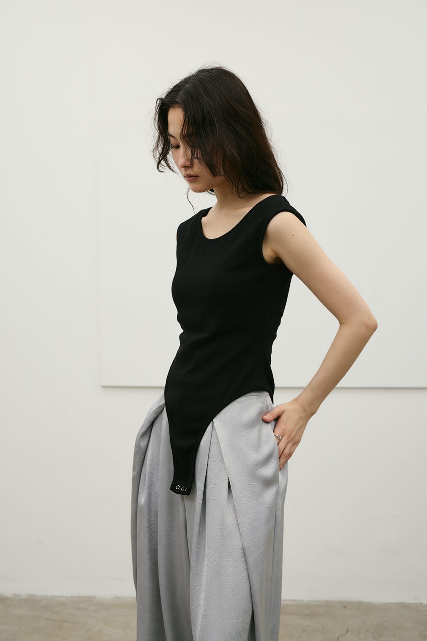 バックオープンボディスーツ BLK S