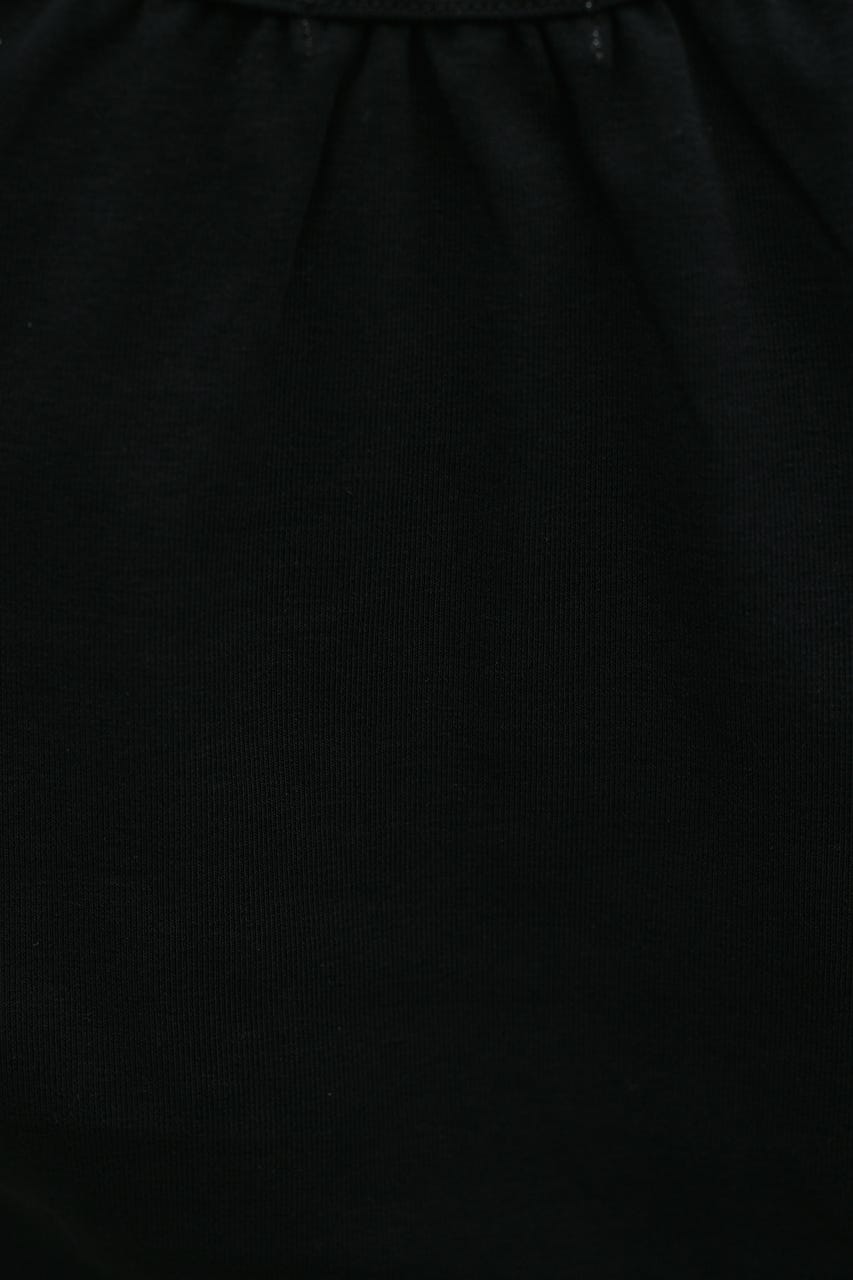 ギャザーフレンチスリーブT BLK FREE