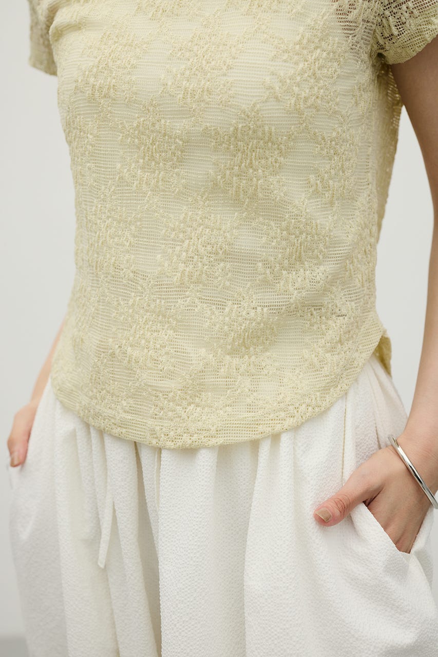 ジャガードレースカットトップ MINT FREE