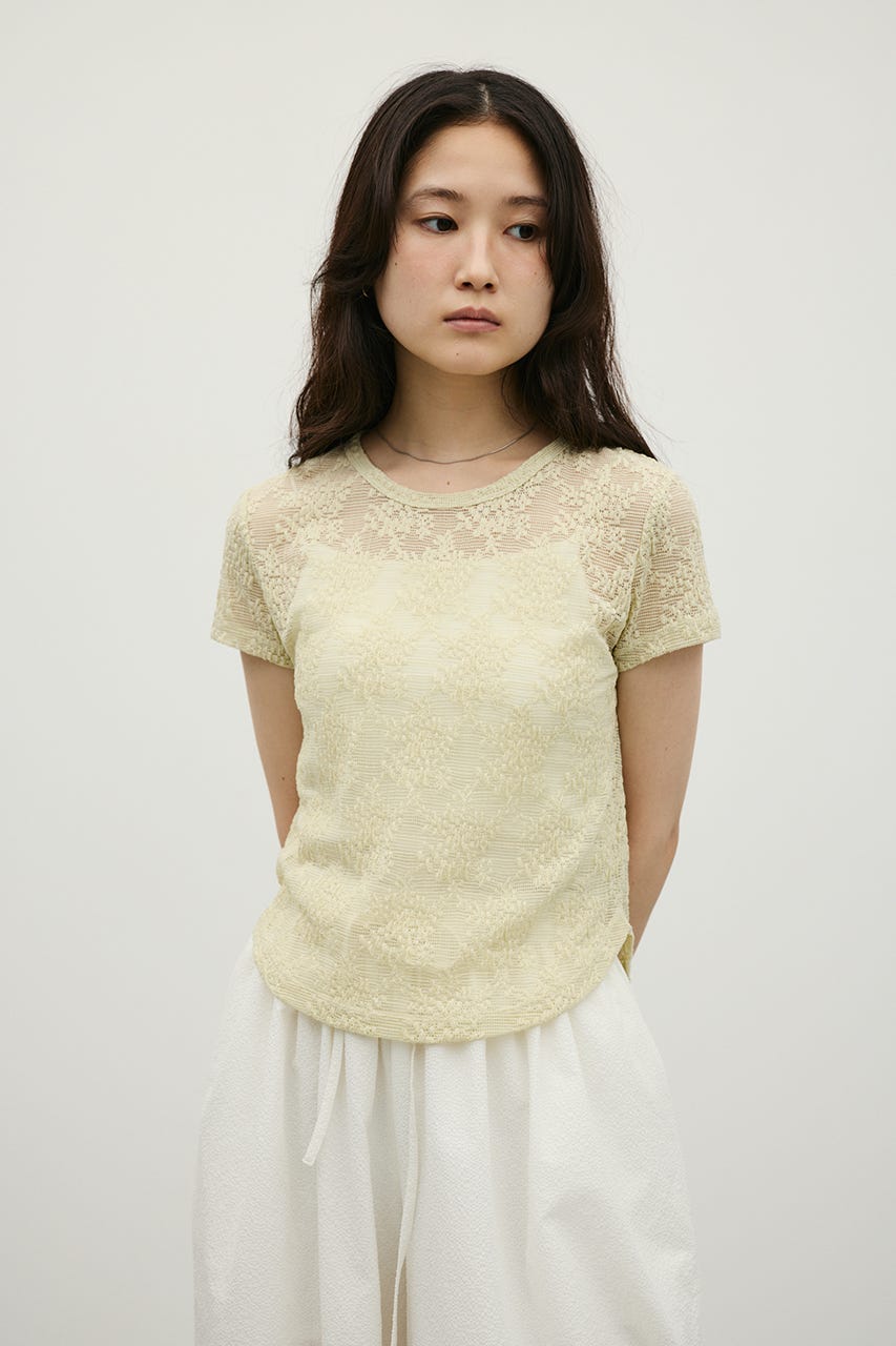 ジャガードレースカットトップ MINT FREE