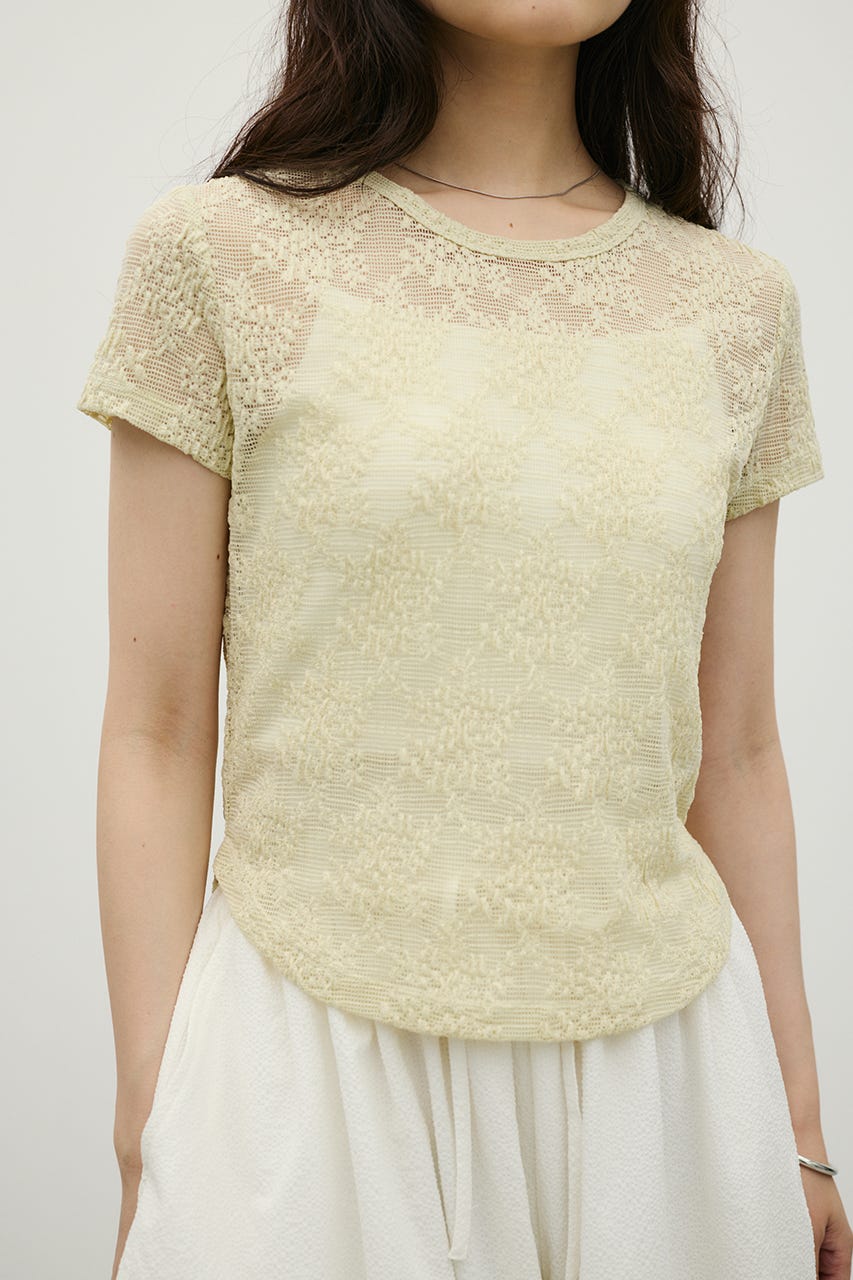 ジャガードレースカットトップ MINT FREE