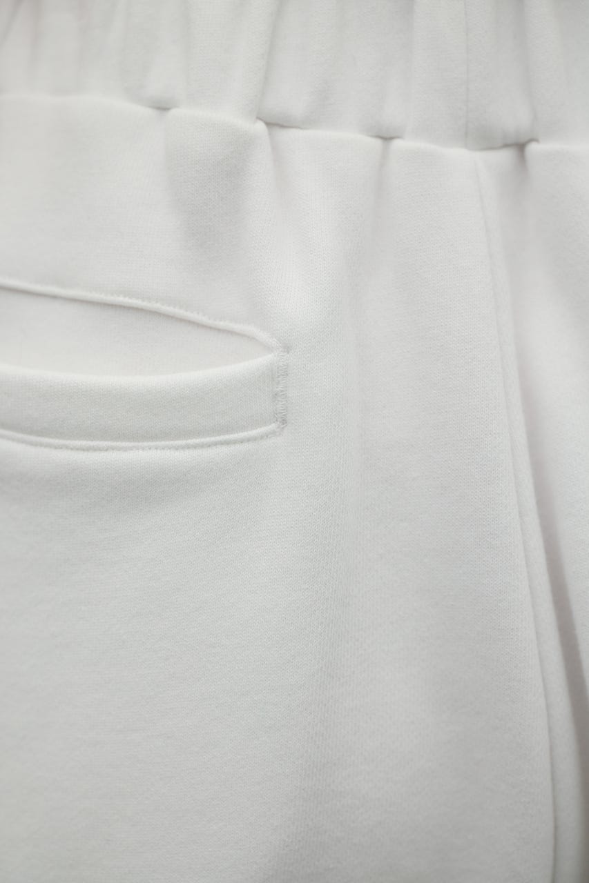 タックバレルスウェットパンツ WHT M