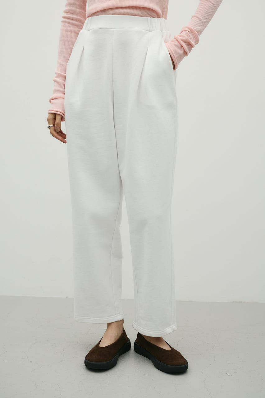 タックバレルスウェットパンツ WHT M