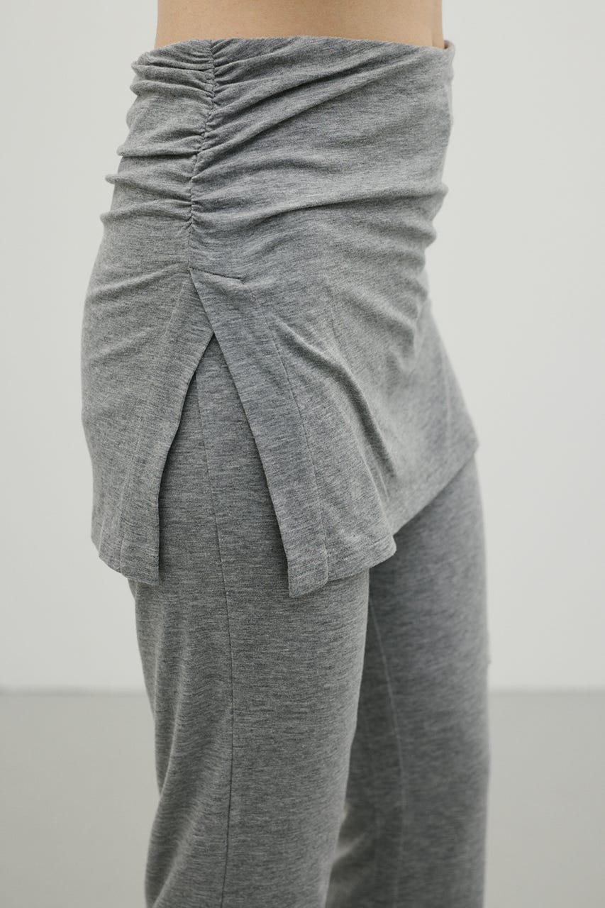 レイヤードカットフレアパンツ GRY M