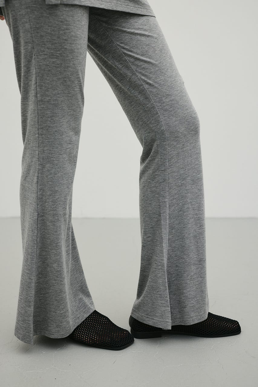 レイヤードカットフレアパンツ GRY M