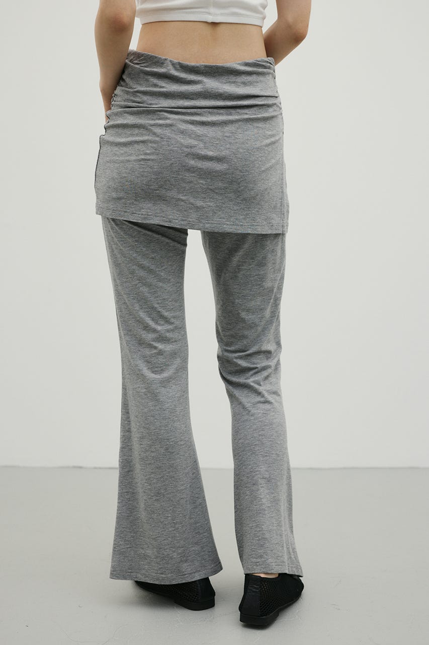 レイヤードカットフレアパンツ GRY M