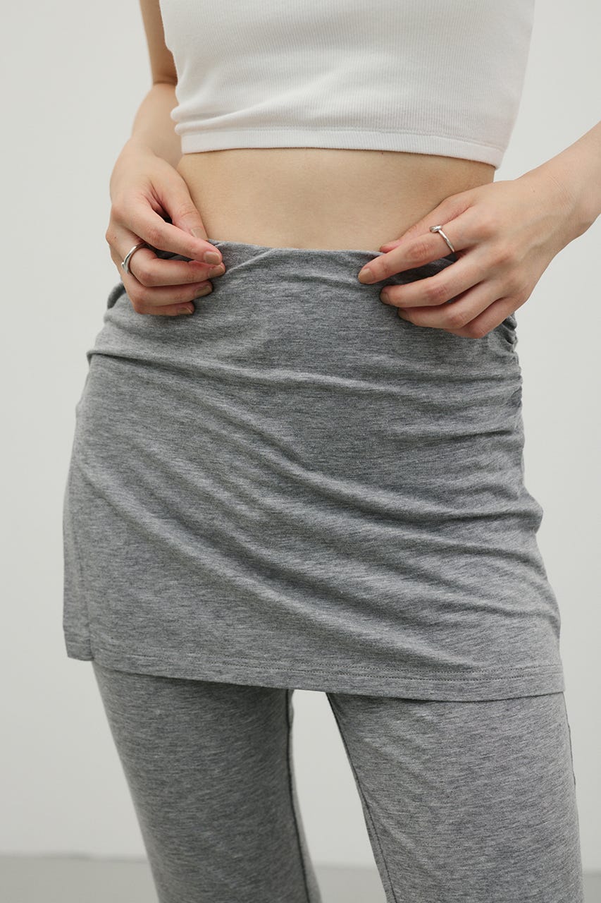 レイヤードカットフレアパンツ GRY M