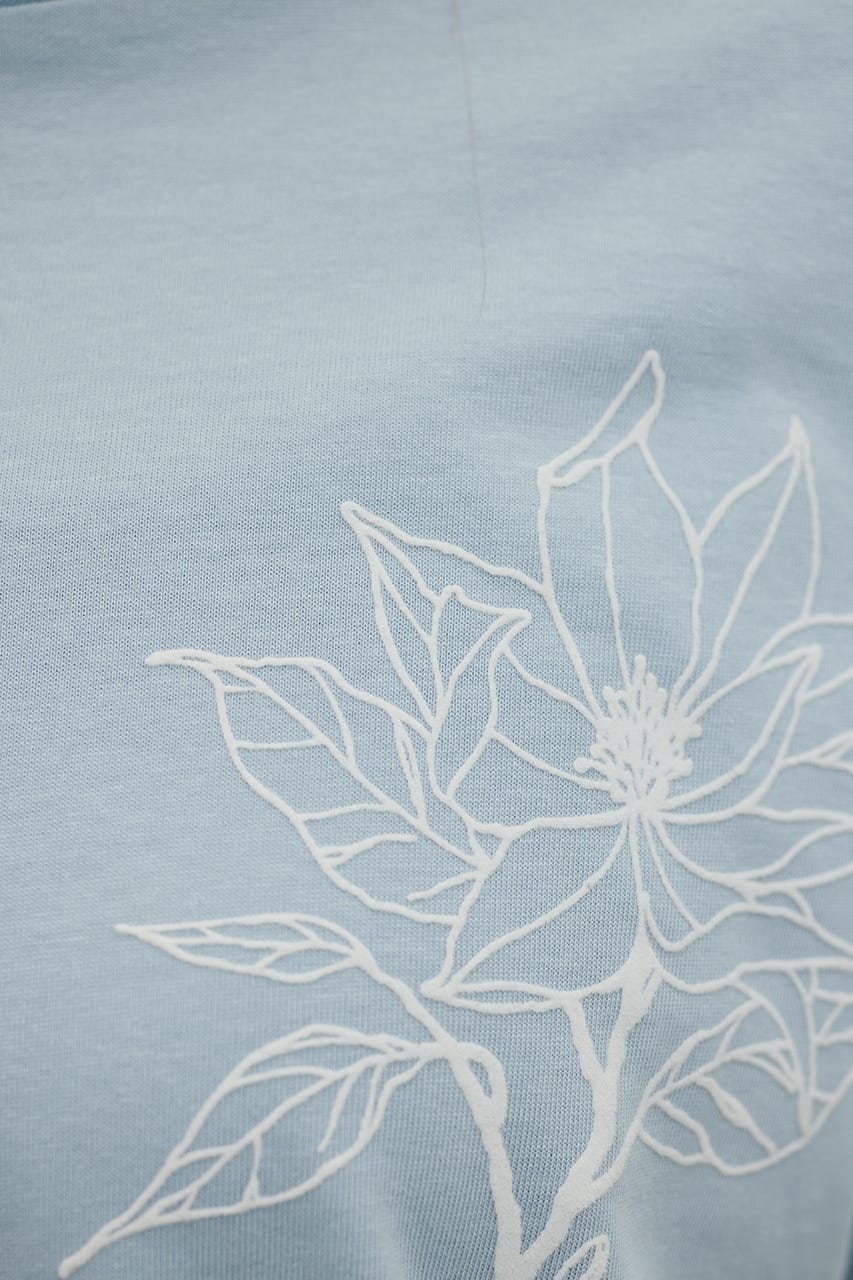 フロッキープリントフラワーT SAX FREE