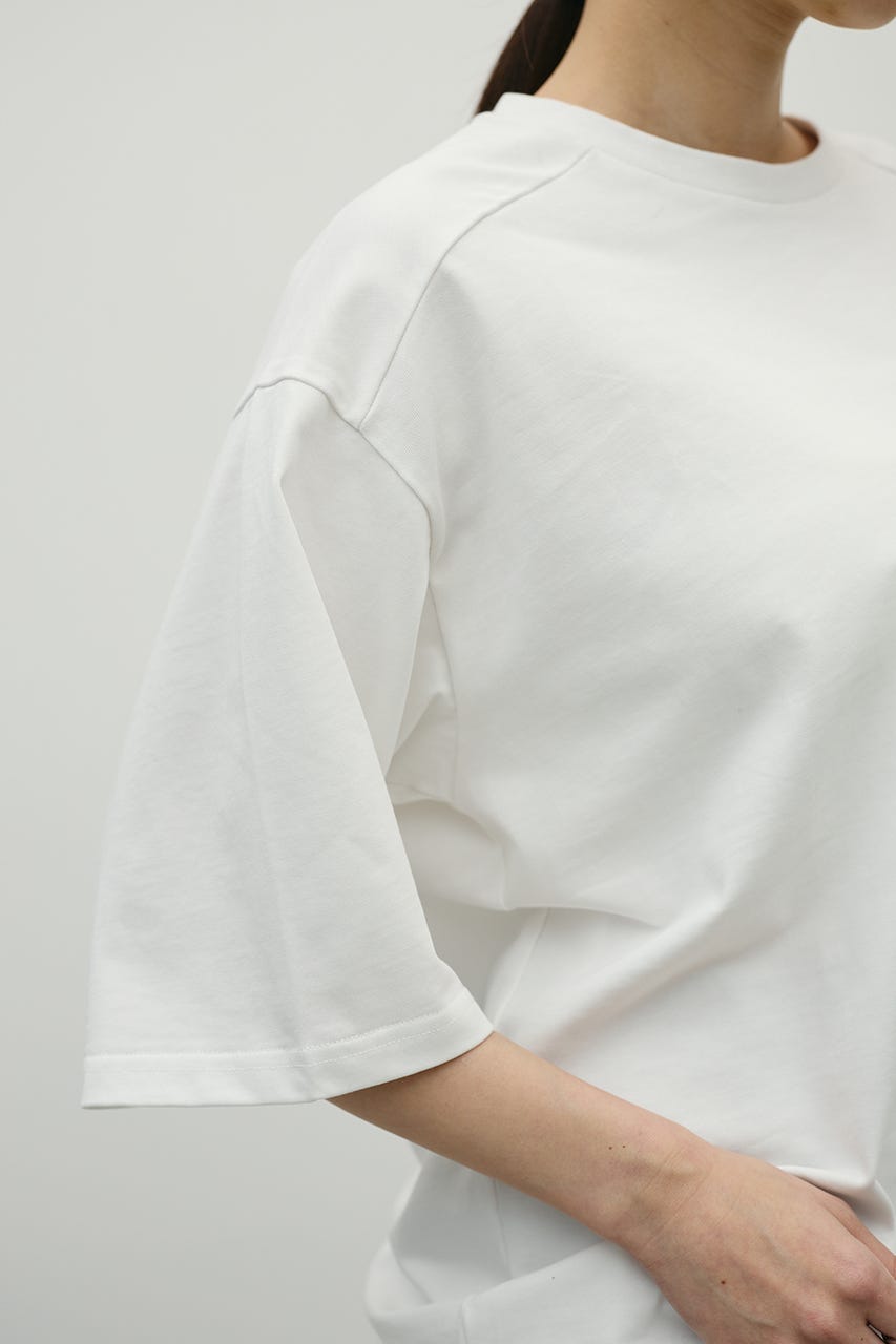 フロッキープリントフラワーT WHT FREE