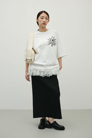 フロッキープリントフラワーT