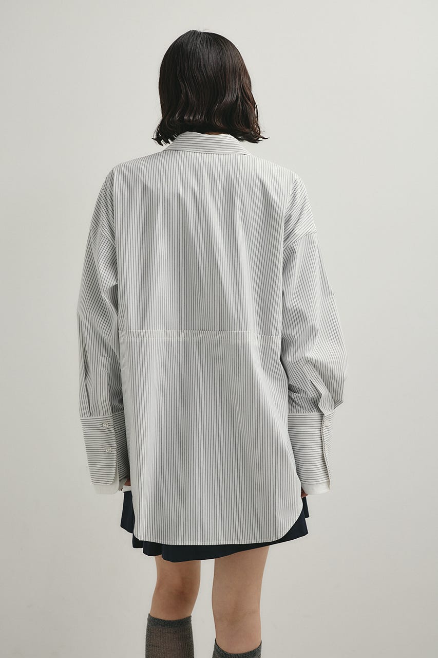 カッティングレイヤードカフスシャツ 柄WHT FREE