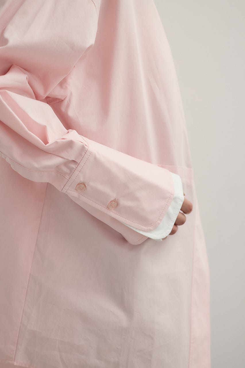 カッティングレイヤードカフスシャツ PNK FREE