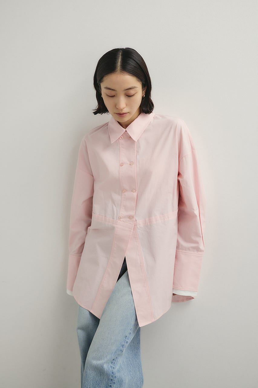 カッティングレイヤードカフスシャツ PNK FREE