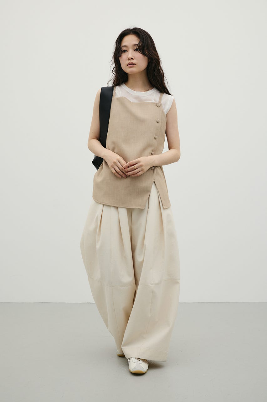 マニッシュボタンベスト BEG M