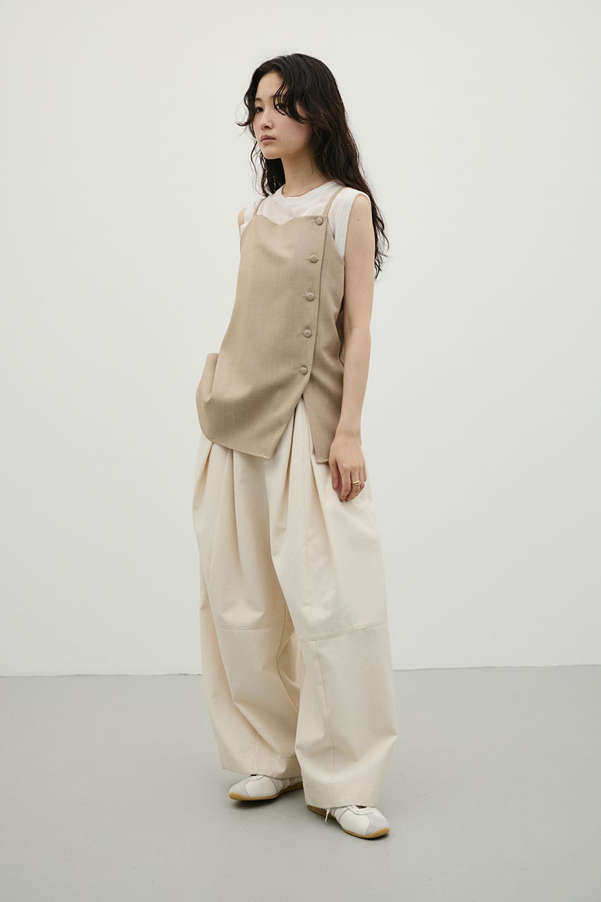 マニッシュボタンベスト BEG M