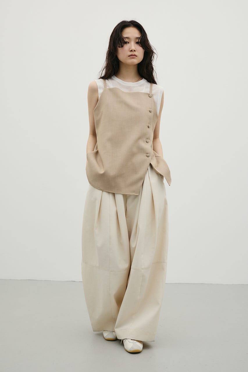 マニッシュボタンベスト BEG M