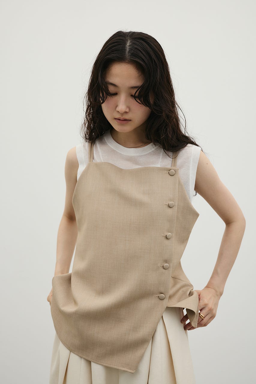 マニッシュボタンベスト BEG M