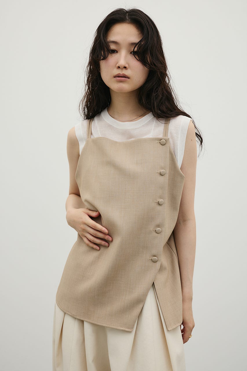 マニッシュボタンベスト BEG M