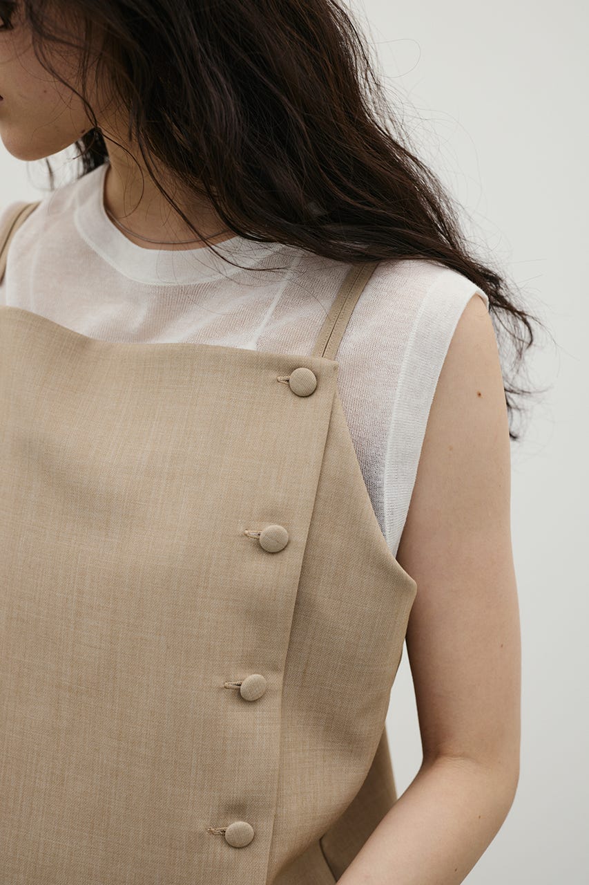 マニッシュボタンベスト BEG M