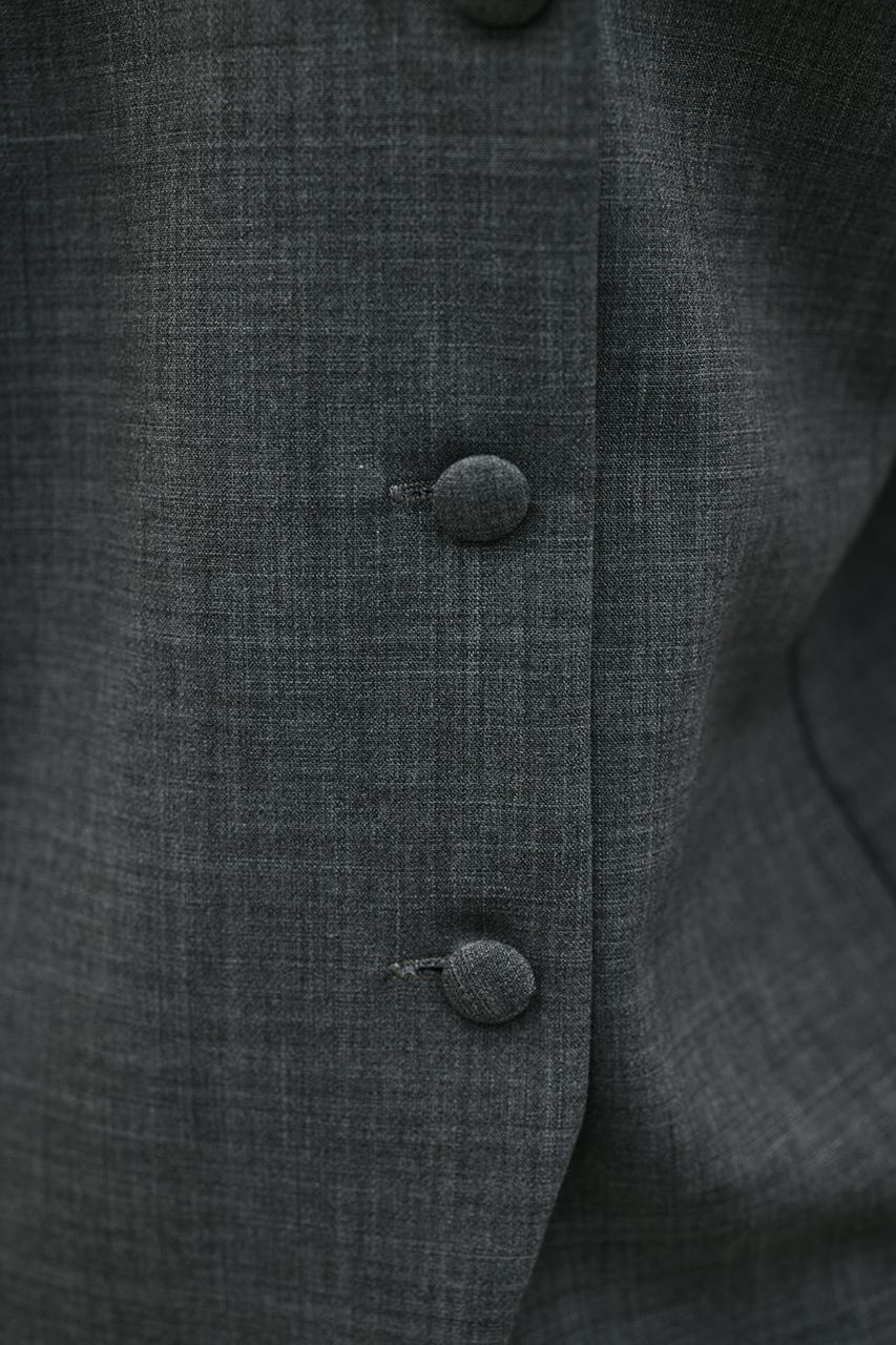 マニッシュボタンベスト GRY M