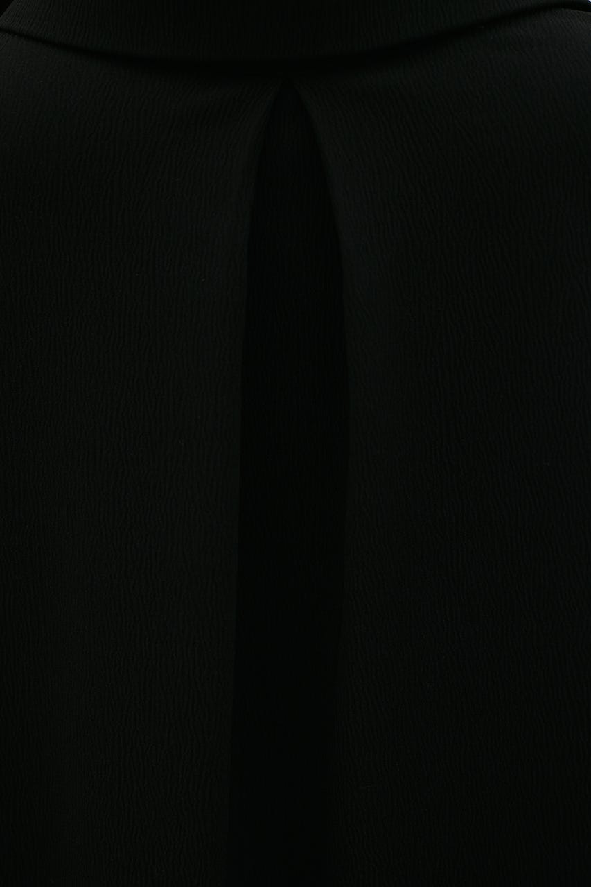 ニュアンスギャザースリーブシャツ BLK FREE