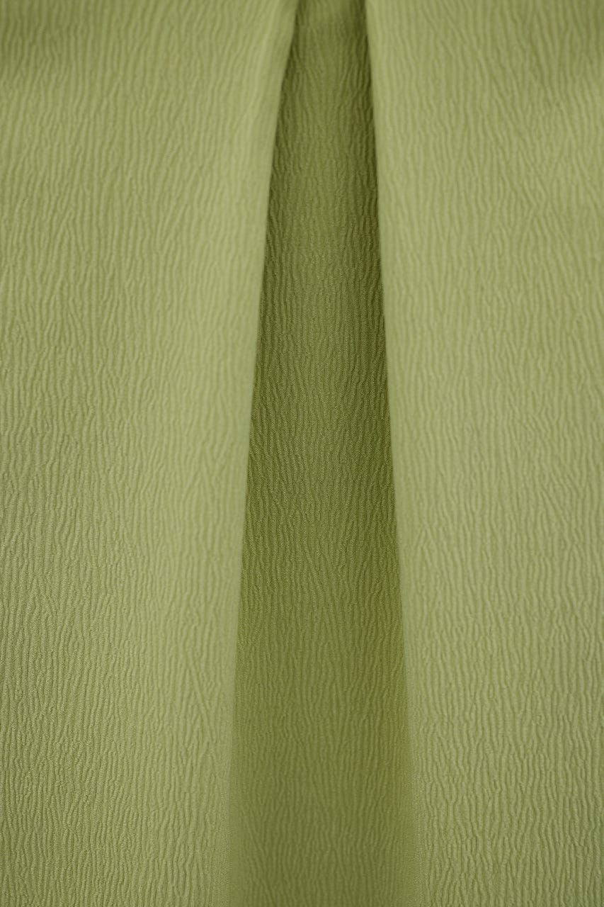 ニュアンスギャザースリーブシャツ GRN FREE