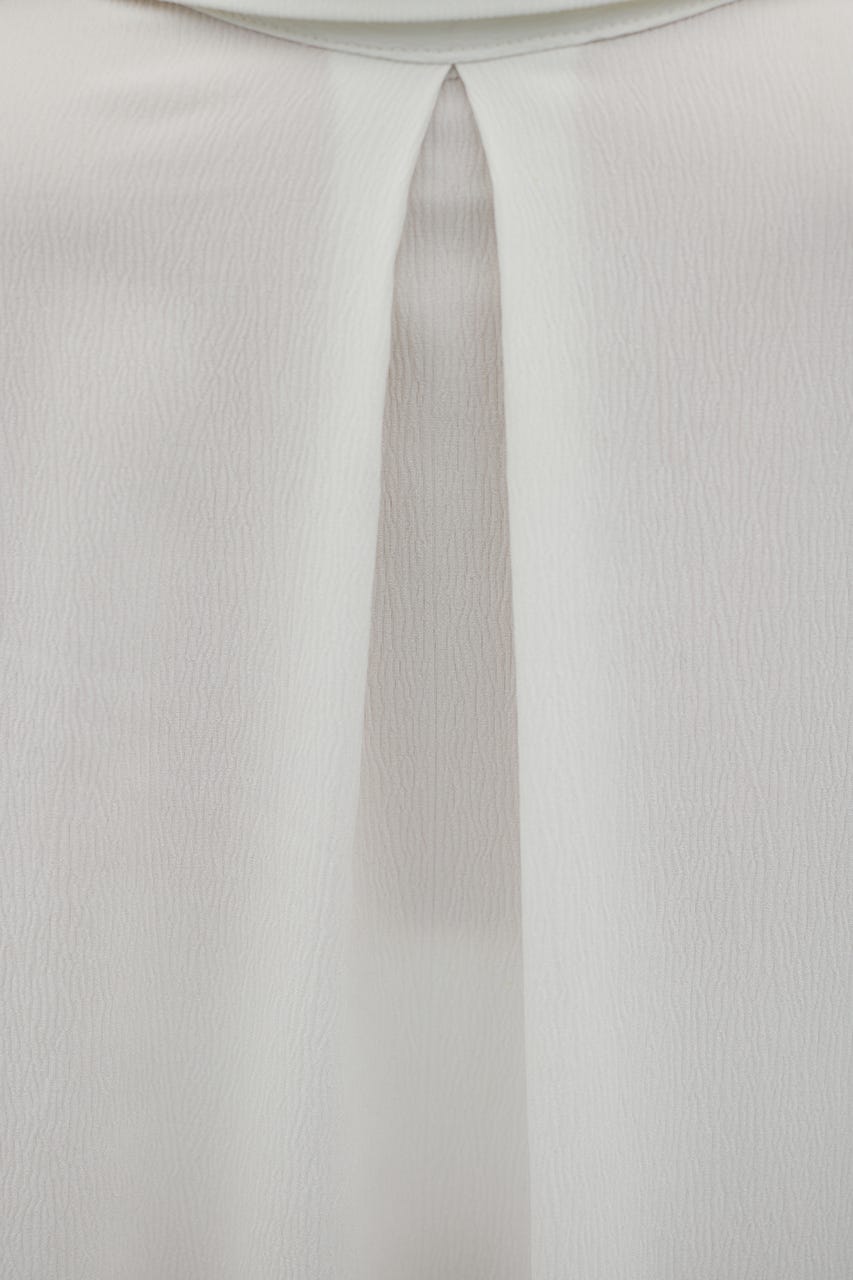 ニュアンスギャザースリーブシャツ WHT FREE