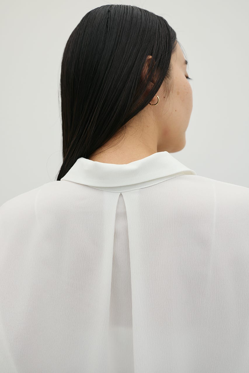 ニュアンスギャザースリーブシャツ WHT FREE