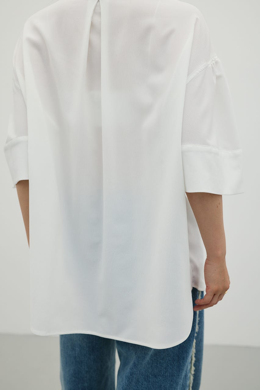 ニュアンスギャザースリーブシャツ WHT FREE