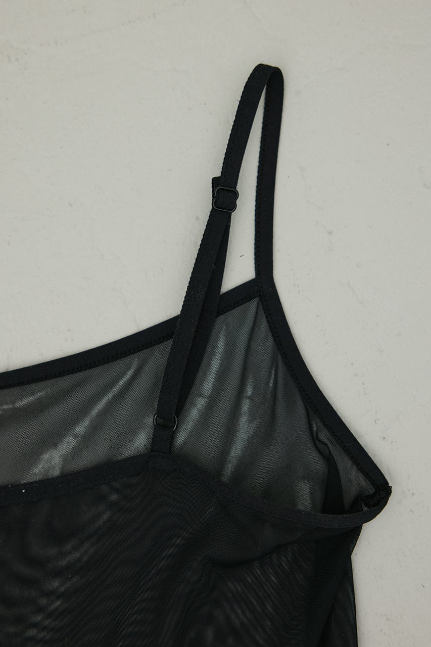 チュールレイヤードキャミソール BLK FREE