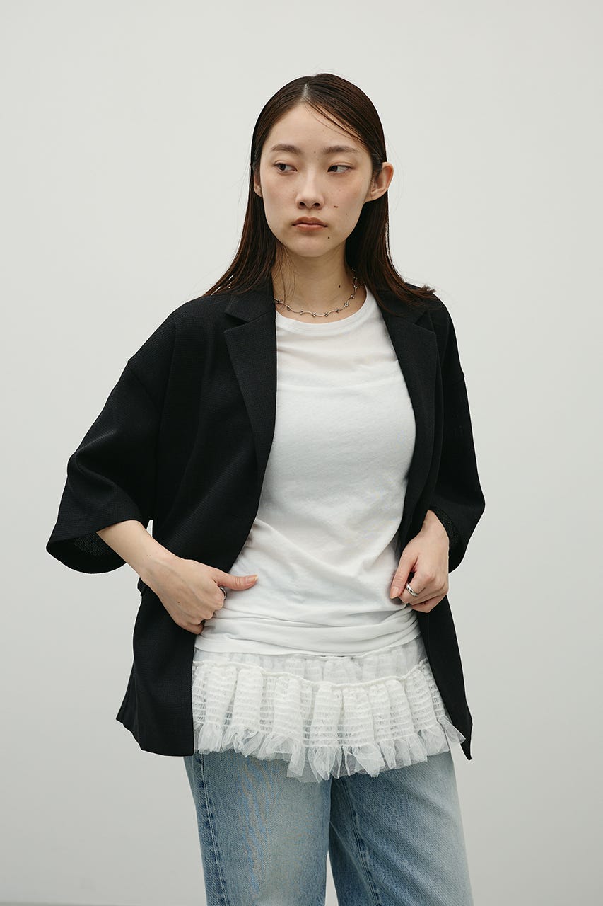 チュールレイヤードキャミソール WHT FREE