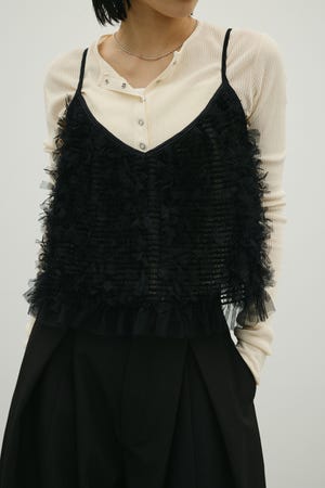 チュールフリルキャミ