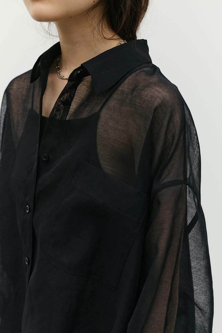 2WAYシアーシャツ BLK FREE