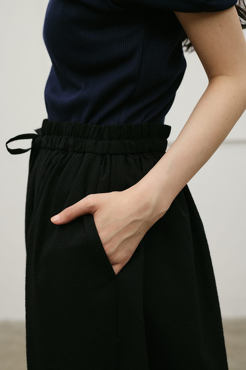 サッカーギャザーバルーンパンツ BLK M