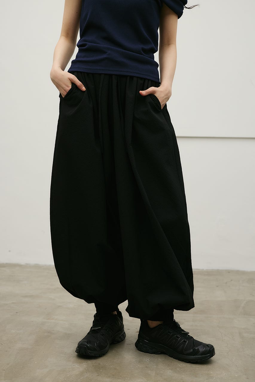 サッカーギャザーバルーンパンツ BLK M