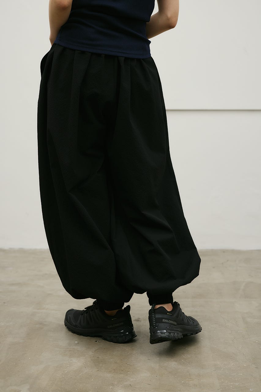 サッカーギャザーバルーンパンツ BLK M