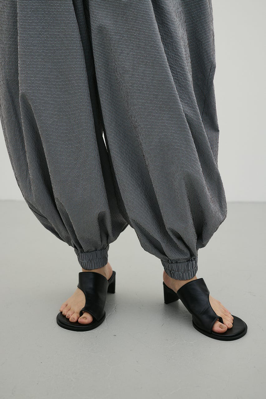 サッカーギャザーバルーンパンツ 柄BLU M