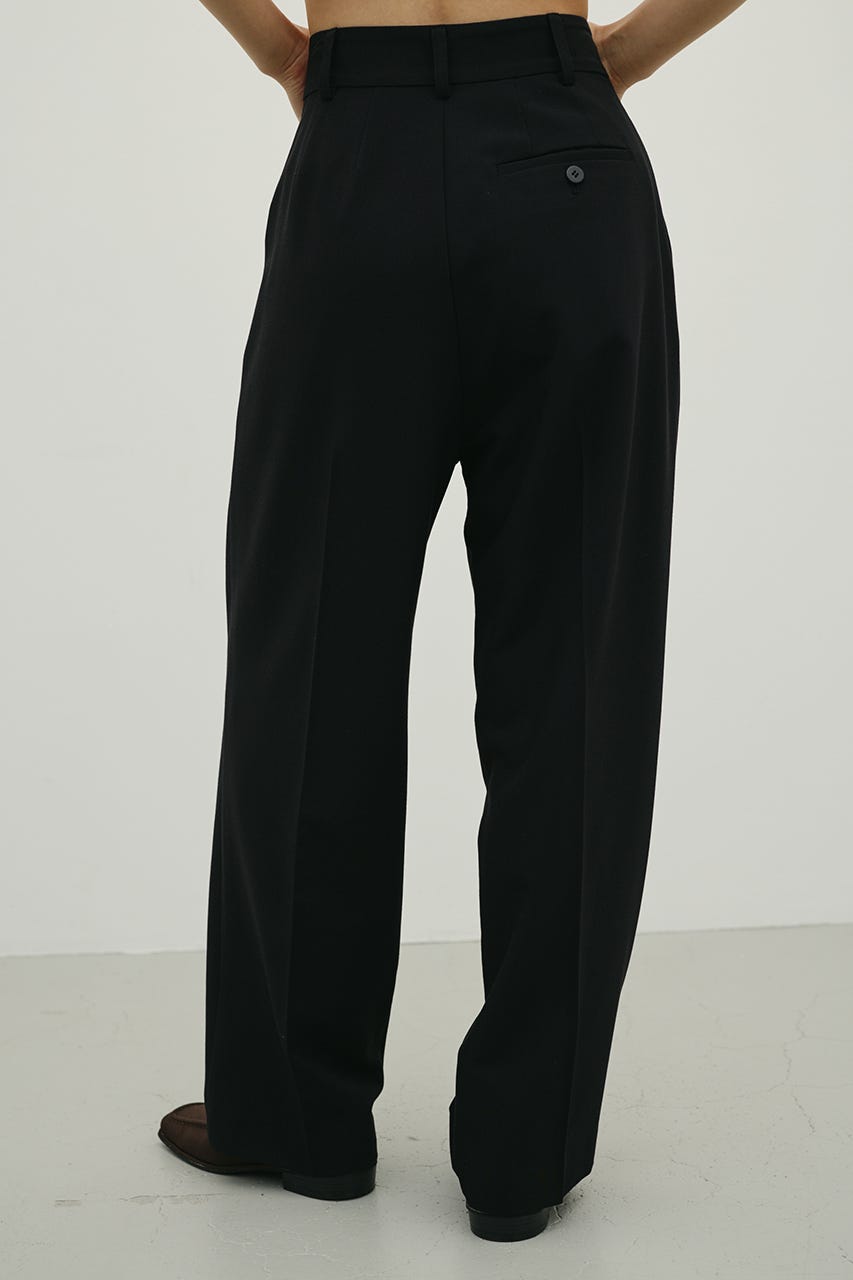 ベーシックツータックパンツ BLK M