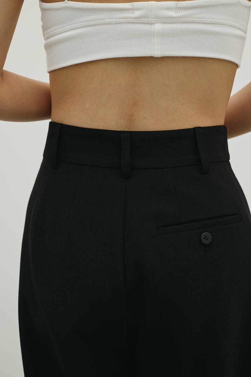 ベーシックツータックパンツ BLK M