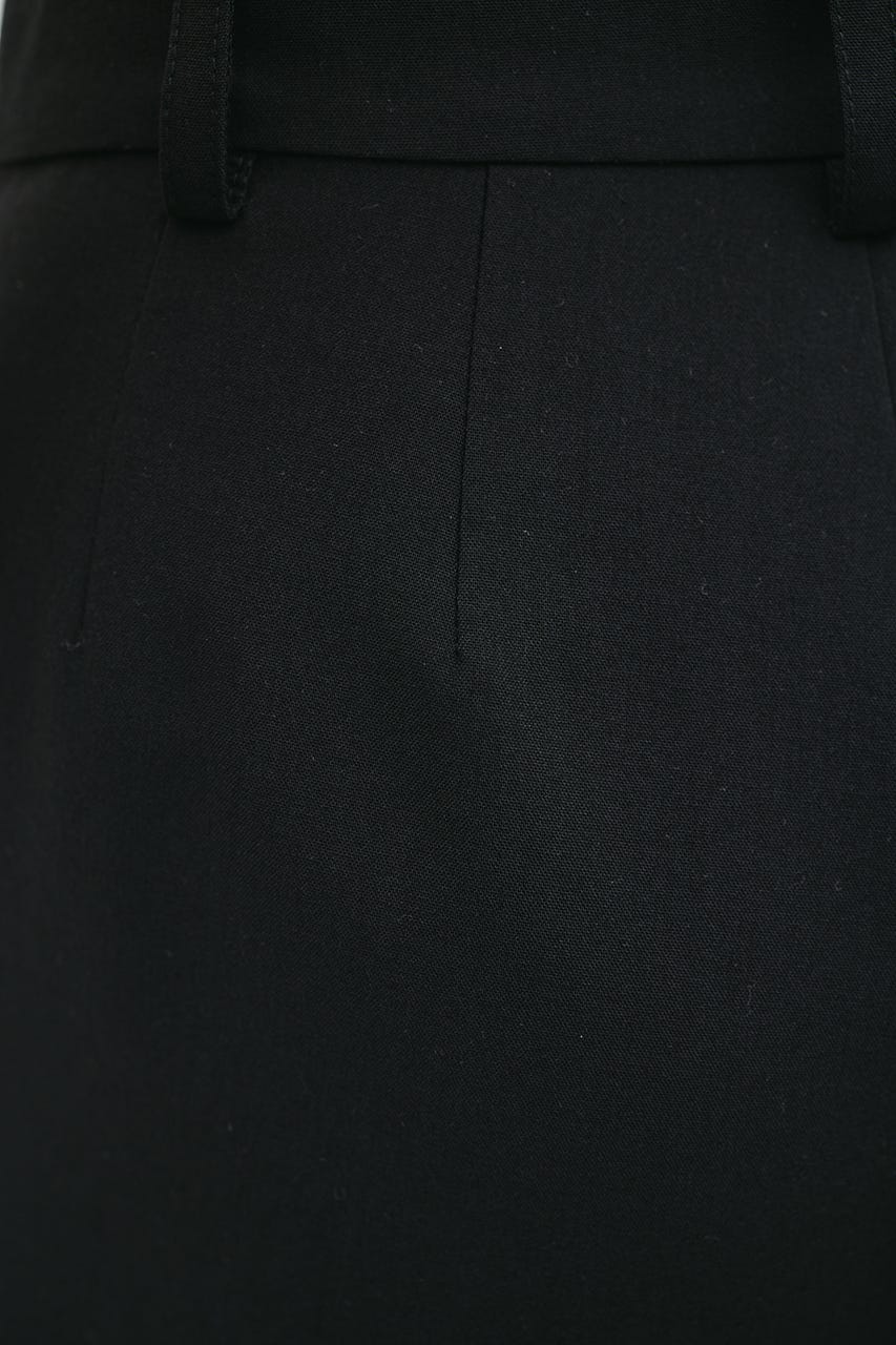 ベーシックツータックパンツ BLK M