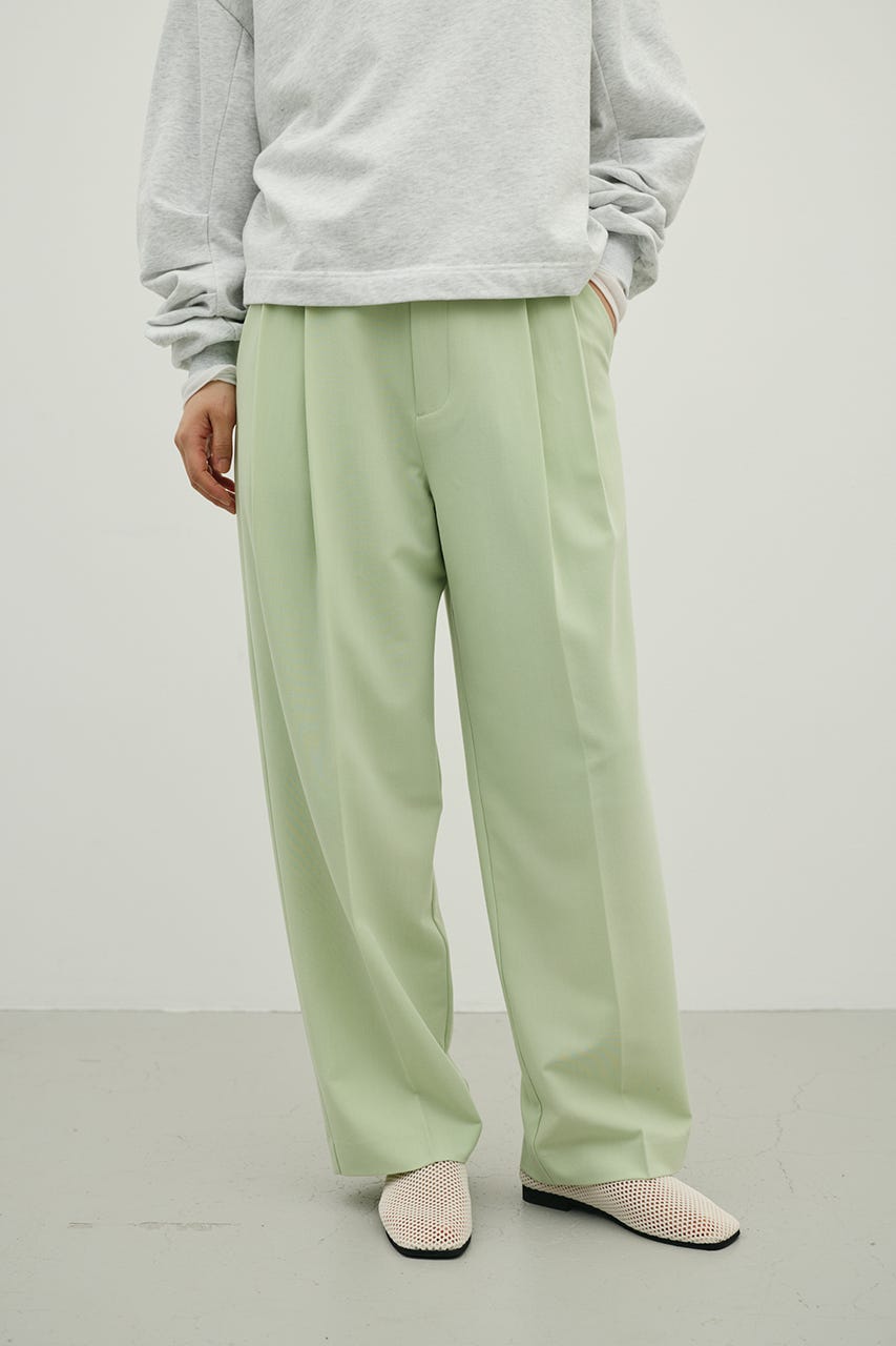 ベーシックツータックパンツ L/GRN L