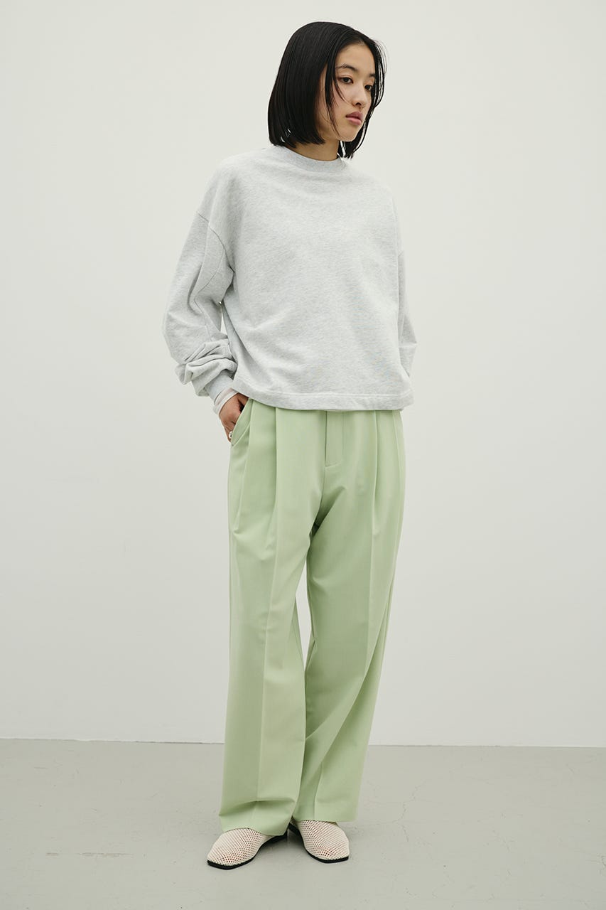 ベーシックツータックパンツ L/GRN L